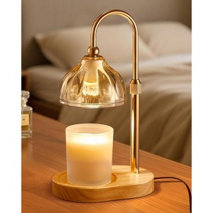 FAAYFIAN Adjustable Candle Warmer Lamp with Timer,Wood Base Metal Shade,Birthday Gifts for Women Mom - 1 of 4