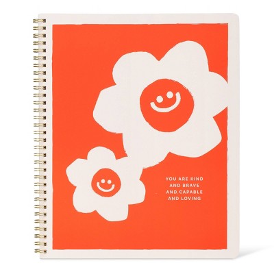 Notebook Collective Smiley Floral Affirmation Single Subject Notebook