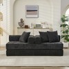 APRILSOUL  Floor Sofa Bed, Chenille Floor Sofa with Armrest Floor Sofa Lounge Couch for Living Room Bedroom Lounge - 4 of 4