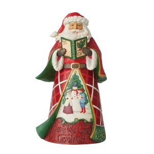Jim Shore 10.25 In Here We Come A Caroling. Santa Christmas Figurine Santa Figurines - 1 of 3