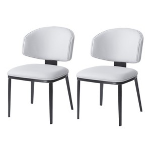 Christopher Knight Home Enoch Modern Faux Leather Upholstered Dining Chairs (Set of 2) - 1 of 4