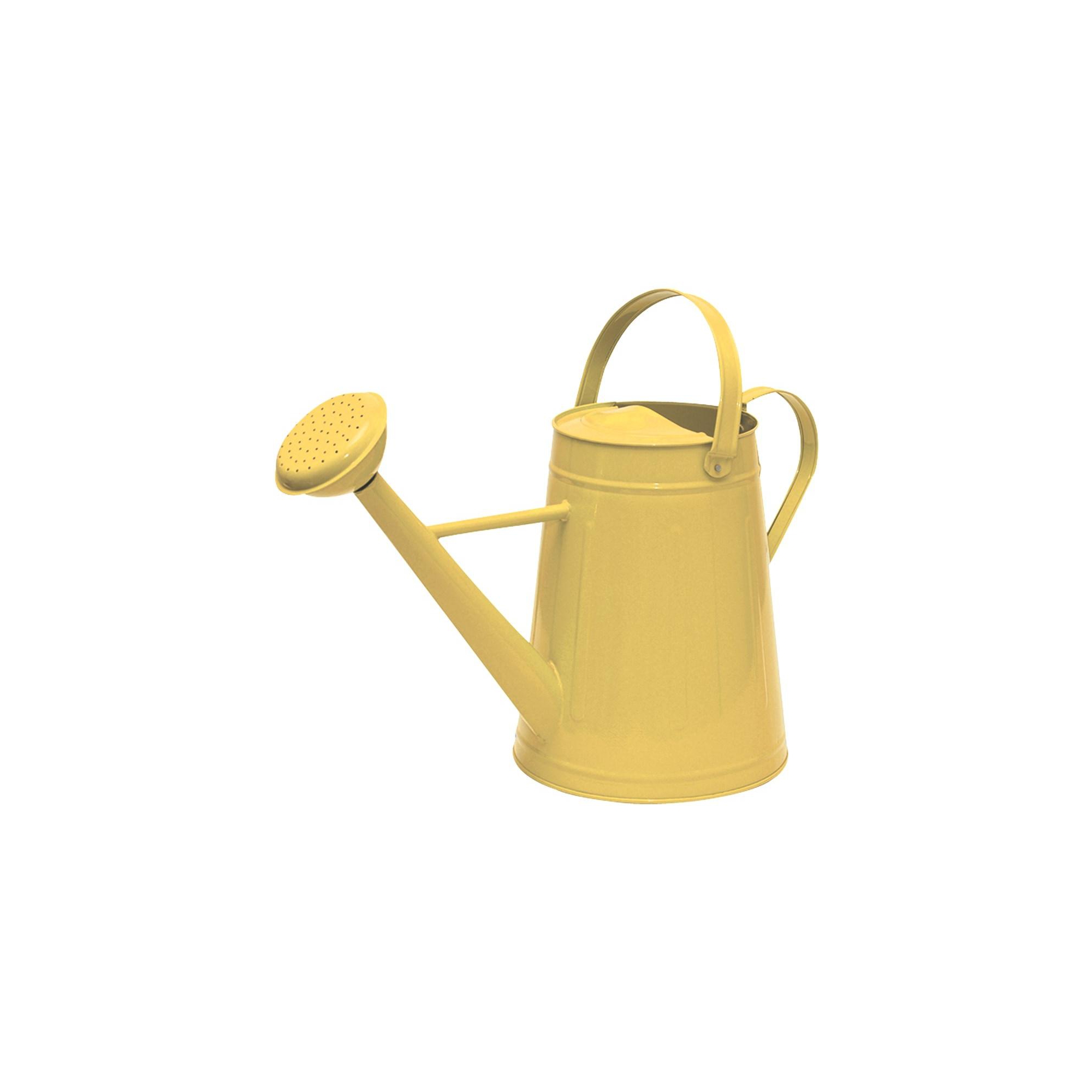Tierra Garden 1.2 Gallon Yellow Metal Watering Can