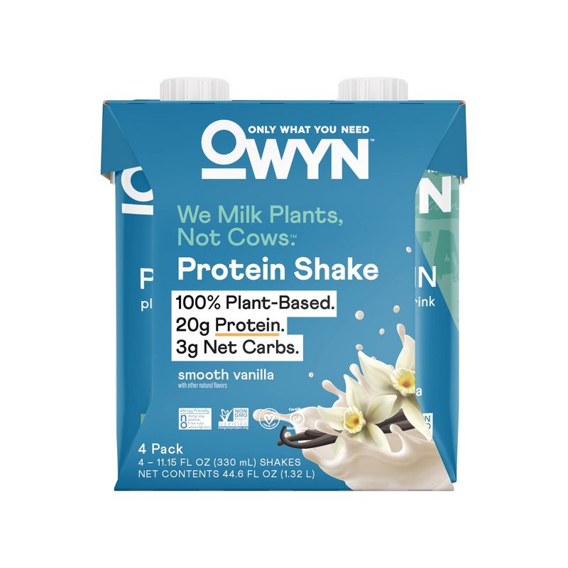 OWYN Protein Shake - Smooth Vanilla - 4pk/44.6 fl oz, 1 of 5
