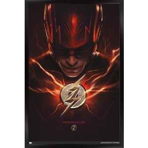 Trends International DC Comics Movie The Flash - The Flash One Sheet Framed Wall Poster Prints - 1 of 4