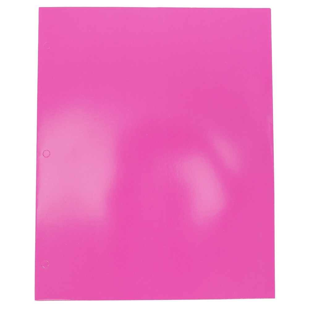 2 Pocket Paper Folder Pink - Pallex 100 count 