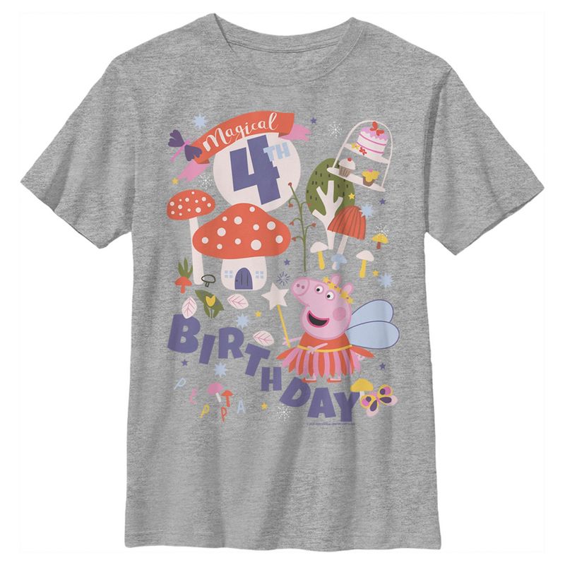 Men's Peppa Pig Magical 4th Birthday T-Shirt, 1 of 6
