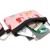Wrapables Neoprene Mini Wristlet Wallet / Credit Card ID Holder with Lanyard, Pink Kitties - 4 of 4