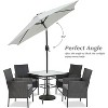 Heynemo 7.5 ft Patio Umbrella Outdoor Market Umbrella Tilt Button and Crank 6 Ribs for Deck Lawn Pool & Backyard - 4 of 4