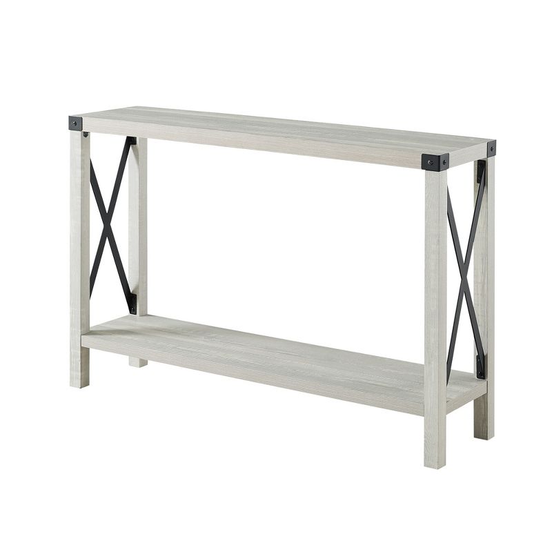 Sophie Rustic Industrial X Frame Entry Table - Saracina Home, 6 of 17