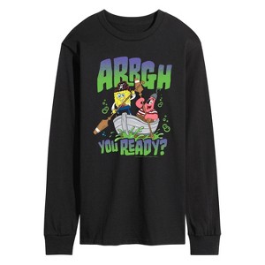 Men's - Spongebob Squarepants - Spongebob: The Search For Squarepants Arrgh You Ready Long Sleeve Graphic T-Shirt - 1 of 4