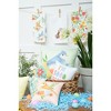 C&F Home 10" x 10" Pink Floral Bird Woven Small/Petite Spring Easter Themed Accent Throw Pillow - 3 of 4