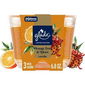 Glade 3 Wick Jar Candle - Orange Zest & Clove - 6.8oz - 1 of 4