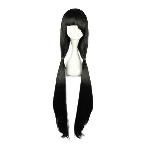 Unique Bargains Women's Wigs 39" Black with Wig Cap Straight Hair - 1 of 4