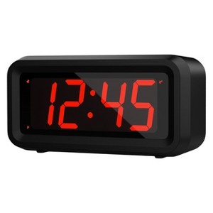 Aoibox LED Digital Alarm Clock with Adjustable Brightness, Night Mode, 12/24Hr Display, Snooze Function for Bedroom, Travel, Easy to Set - 1 of 4