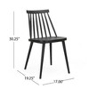 Farmhouse Spindle Back Dining Chairs, Leisure Chairs in Neutral Polypropylene Finish, Black Side Chairs, Set of 2 -Christopher Knight Home - 4 of 4