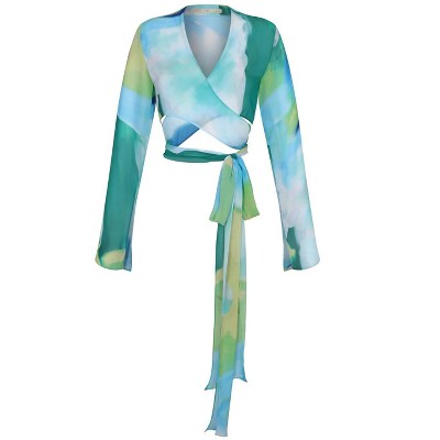 Women's Ada Sheer V-neck Top - Nelblu