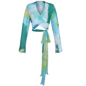 Women's Ada Sheer V-neck Top - Nelblu - 1 of 3