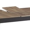 Royal Hampton 51-63 Inch Dining Table, Butterfly Leaf, Brown Wood Top, Black Legs - 4 of 4