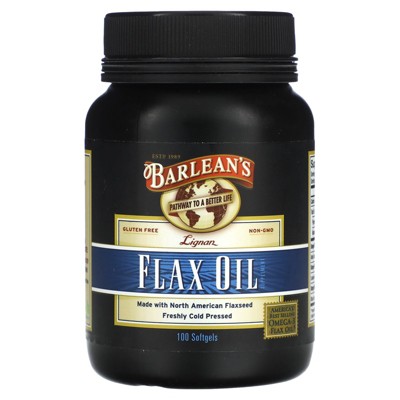 Barlean's Lignan Flax Oil, 100 Softgels