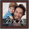 PosterPalooza | Square Decor Brown Picture Frame - UV Acrylic, Foam Board Backing, Hanging Hardware - 2 of 4