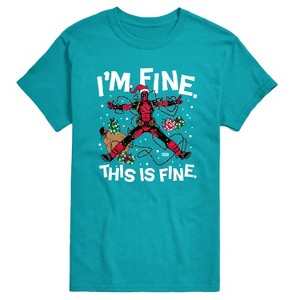 Men's - Marvel - Im Fine Deadpool Short Sleeve Graphic T-Shirt - 1 of 3