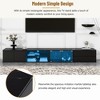 Modern APP Controlled LED TV Stand for TVs Up to 105 Inch, Faux Marble Entertainment Center with Glass Doors, 2 Drawers and Cabinets - 3 of 4