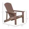 Adirondack Chair, HDPE Fire Pit Chair, Weather Resistant Outdoor Chair for Patio, Garden, Lawn - 3 of 4