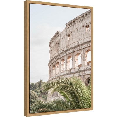 Sylvie Maple Framed Canvas Print of Colosseum in Rome, 16 x 23