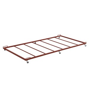 Kings Brand Furniture - Twin Size Metal Roll Out Platform Trundle Bed Frame for Daybed with Steel Slats - 1 of 4