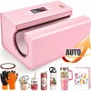 HOMDOX 29.5×22.6×16.3cm Auto-Tumbler Heat Press with Sublimation Paper Heating Band & Gloves 550.00 W, 550W Quick and Even Heating Process Purple/Pink - 2 of 4