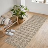 Washable Neutral Area Rugs Vintage Floral Retro Boho Geometric Carpet for Living Room Bedroom Dining Room Nursery Kids Room Hallway Entryway - 2 of 4
