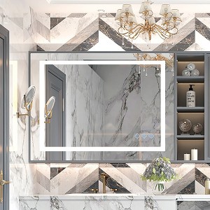 Whisen Bathroom Vanity Wall Mirror with HD Float Glass, Anti-Fogging, 48”×36” - 1 of 4