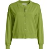 Lands' End Women's Cropped Fine Gauge Crew Neck Cardigan Sweater - 3 of 4