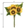 Sullivans Artificial Sunflower Bouquet Stem 15.5"H Yellow - 2 of 2