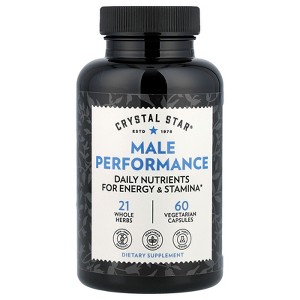 Crystal Star Male Performance Booster (60 Capsules) – Herbal Supplement That Promotes Energy and Endurance - Maca, Ginkgo Biloba, Tribulus Terrestris - 1 of 4