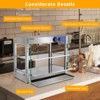 ROVSUN Commercial Food Warmer Display Electric Countertop Food Pizza Warmer with LED Removable Shelves Glass Door - 3 of 4