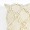 20"x20" Oversize Oggee Tuft Square Throw Pillow Beige - Lush Décor: Cotton, Indoor, Zippered, Feather & Down Filled - 3 of 3