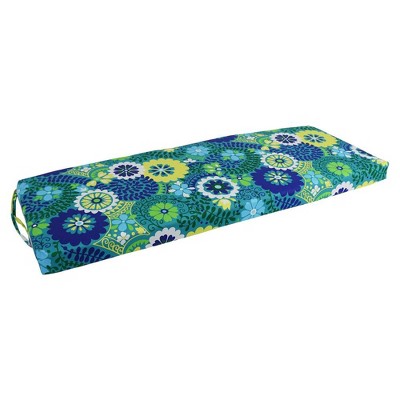 Blazing Needles, 51-inch by 19-inch Patterned Outdoor Spun Polyester Loveseat Cushion