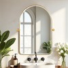 Wooakway 36"H Arched Bathroom Mirror with Pivoting Design Metal Frame for Vanity Living Room Bedroom Entryway Black - 2 of 4