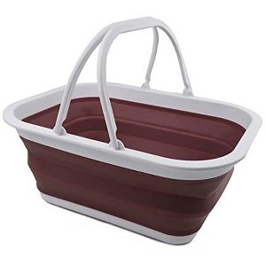 SAMMART 15L (4 Gallon) Collapsible Basket with Handle - 1 of 4