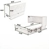 NicBex Queen Size Murphy Bed 78.25" Wooden Frame Morden Hideaway Wall Bed with Top Shelf and 1 Spacious Drawer for Apartment - 2 of 4