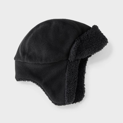 Boys black trapper hat on sale