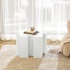 Christopher Knight Home Ava Modern Patio Lightweight Concrete Modular Puzzle Side Table with Concave Edge Design - 2 of 4