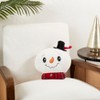 Saro Lifestyle Frosty Comfort Snowman Poly Filled Throw Pillow, 11"x13", Multicolored - 3 of 3