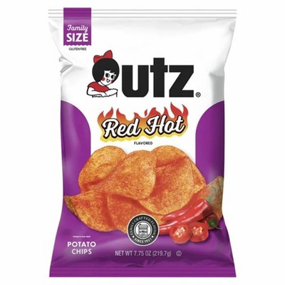 Utz Red Hot Potato Chips - 7.75 Ounce Bag (Pack of 3)