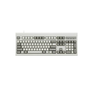 Evo Bytes Gray Retro Design Ergonomic Keyboard - 1 of 4