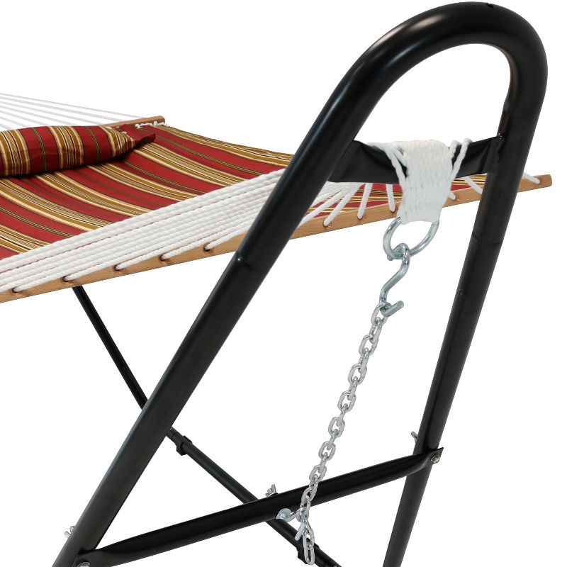 Sunnydaze Double Quilted Fabric Hammock with Universal Steel Stand - 450-Pound Capacity, 5 of 16