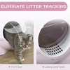 Whisen Round Enclosed Cat Litter Box with Door Sand Pedal, Scoop, Lid, Spacious Interior - 2 of 4