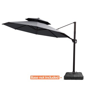 Pellebant Outdoor Luxury 11.5 Ft Patio Cantilever Umbrella UV30+ Outdoor 360 Degree Rotation Offset Umbrella 7 Heights Adjustable - 1 of 4