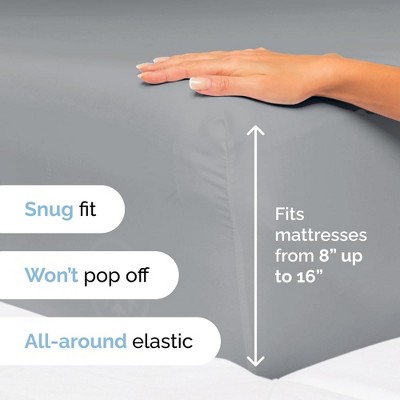 Steel Blue Ultra Soft Microfiber 4-Piece Bed Sheet Set